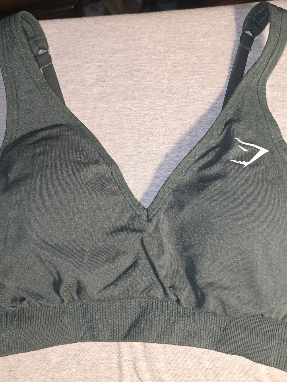 Gymshark Forest Green Seamless Light-Support Bralette